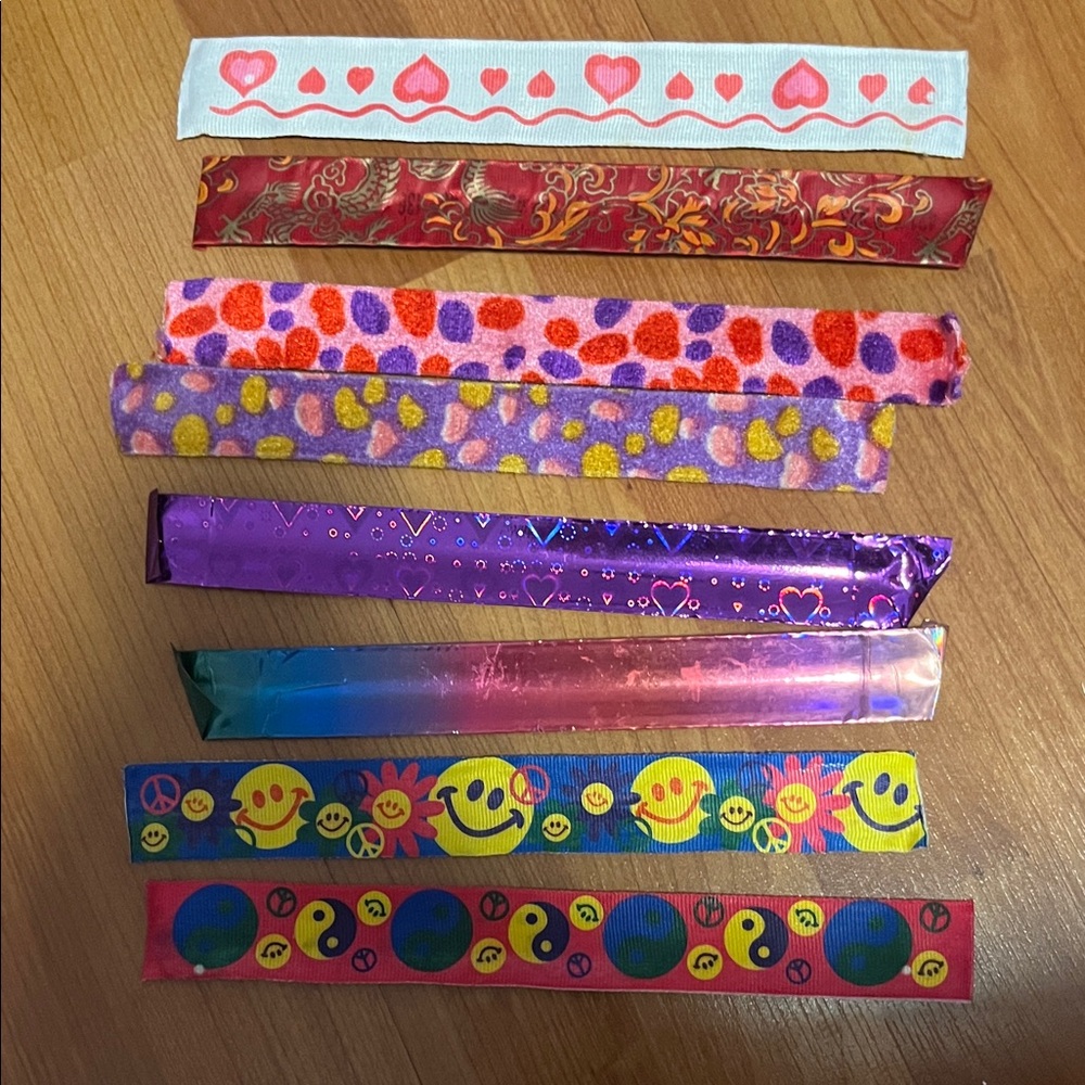 Colorful Kids Slap Bracelets Set